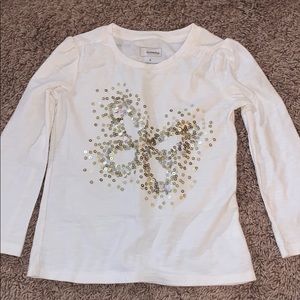 Off white sequin butterfly 4t